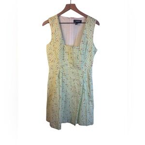 Modcloth Meet Me at Hanging Rock Fit and Flare Dress Green White Gingham Medium